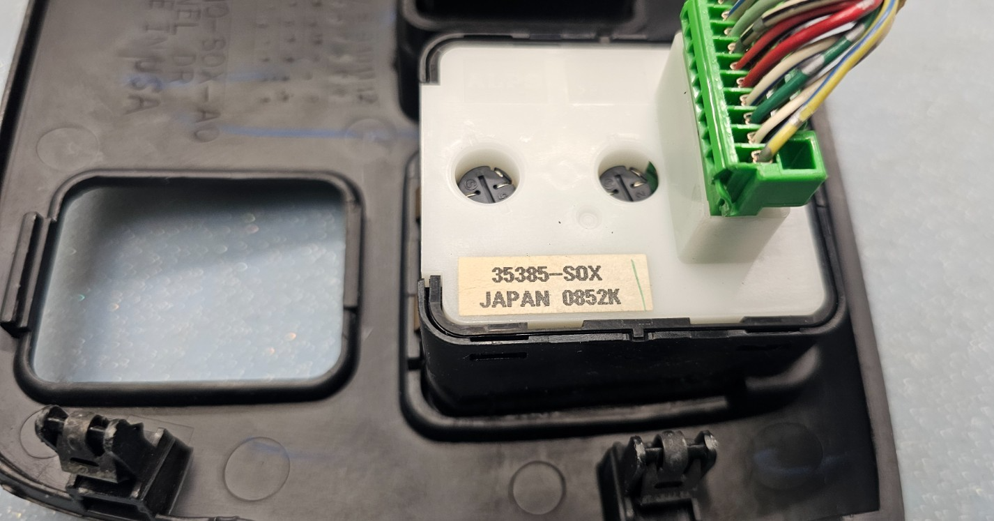 🔥99-04 HONDA ODYSSEY POWER MIRROR SLIDING DOOR SWITCH DASH PANEL BEZEL BLACK