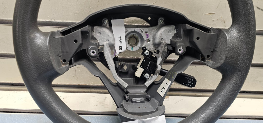 🔥06-12 TOYOTA RAV4 LEFT DRIVER STEERING COLUMN WHEEL COVER LEATHER GRAY OEM