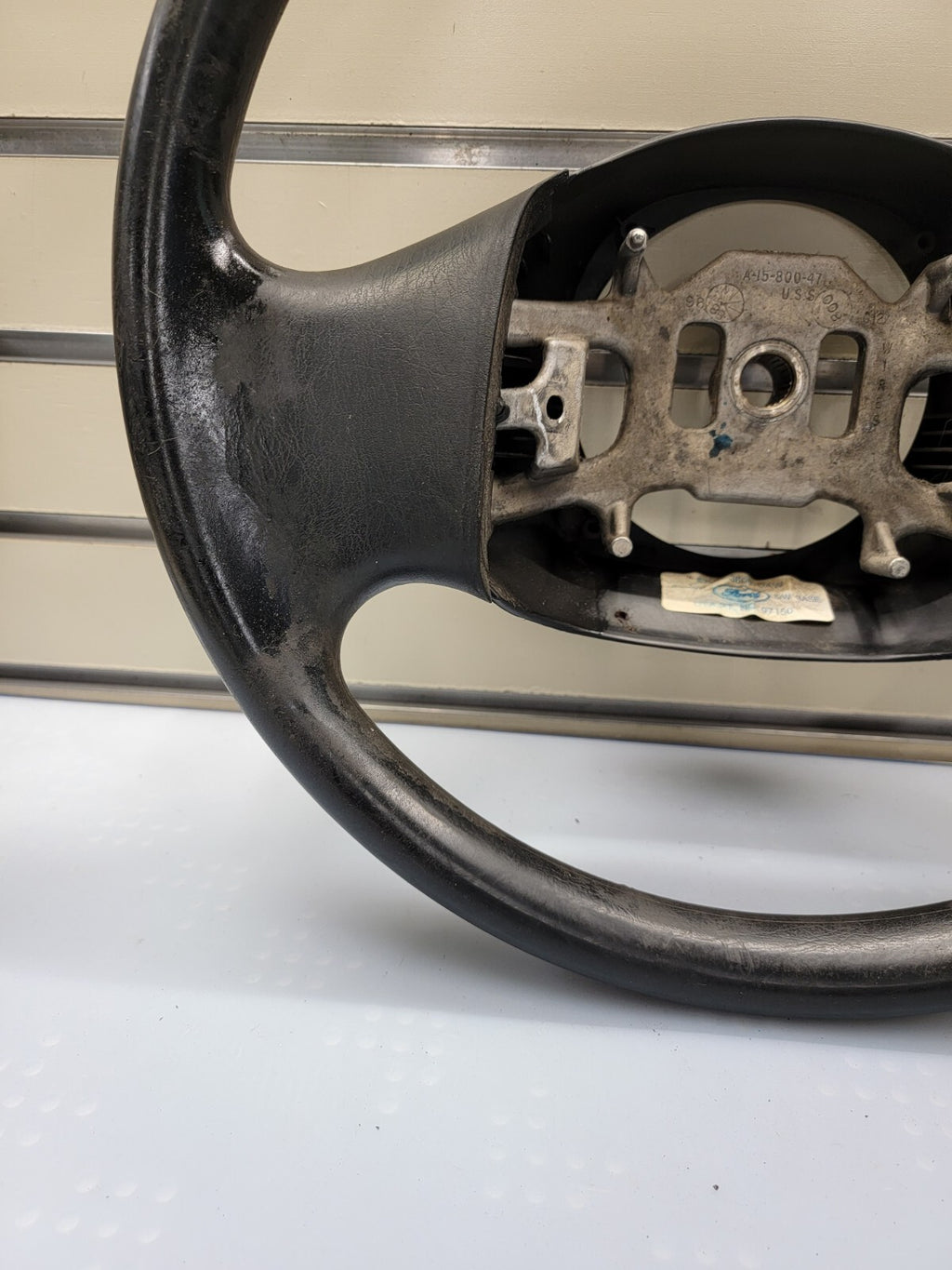 🔥1997-2003 Ford F-150 Leather Steering Wheel Cruise Dash Black
