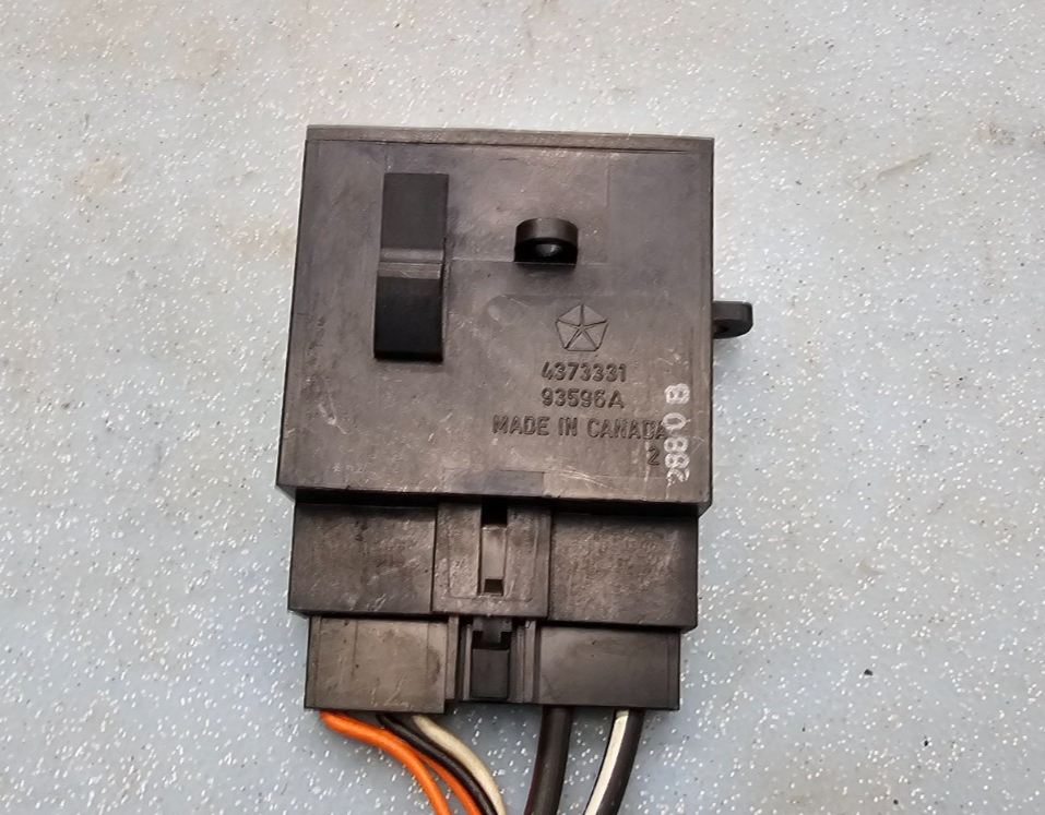 90-95 LeBaron Daytona Rear Defrost Switch Mopar OEM BLACK