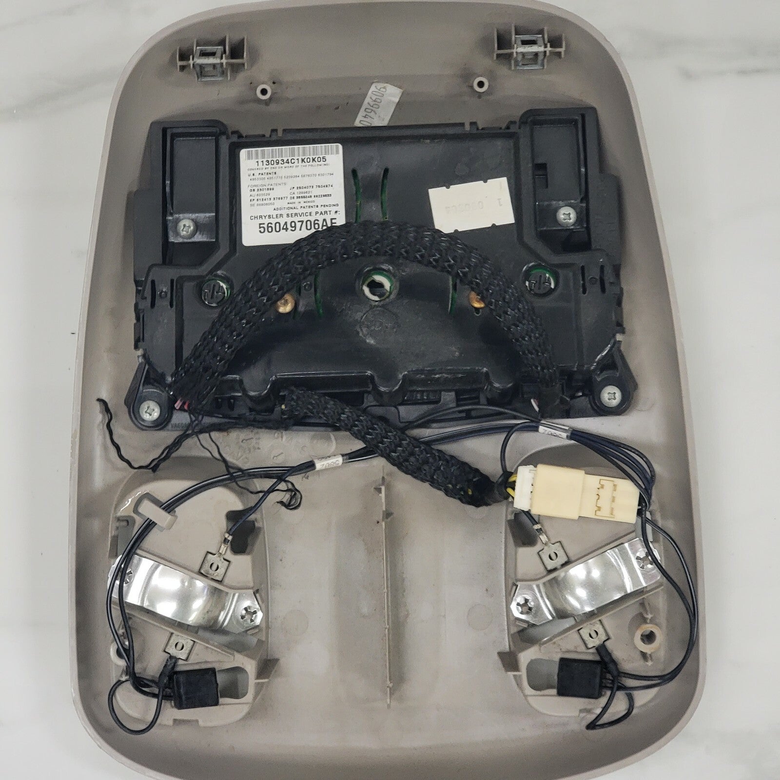 🔥02-05 Dodge RAM Overhead Console DOME Lt Roof Digital Compass No Bulb GRAY 05