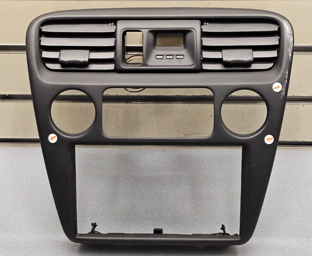 98-02 HONDA ACCORD FRONT CENTER DASH RADIO STEREO CLIMATE BEZEL TRIM PANEL BLACK