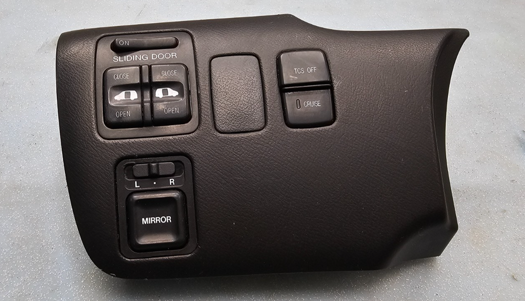 🔥99-04 HONDA ODYSSEY POWER MIRROR SLIDING DOOR SWITCH DASH PANEL BEZEL BLACK