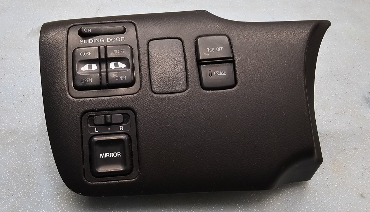 🔥99-04 HONDA ODYSSEY POWER MIRROR SLIDING DOOR SWITCH DASH PANEL BEZEL BLACK