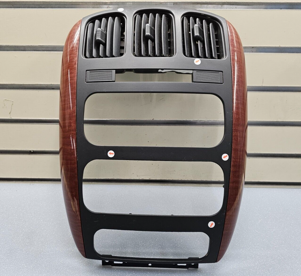 🔥01-07 Caravan Town Country Dash FM Radio Stereo Climate Trom Bezel Black/wood