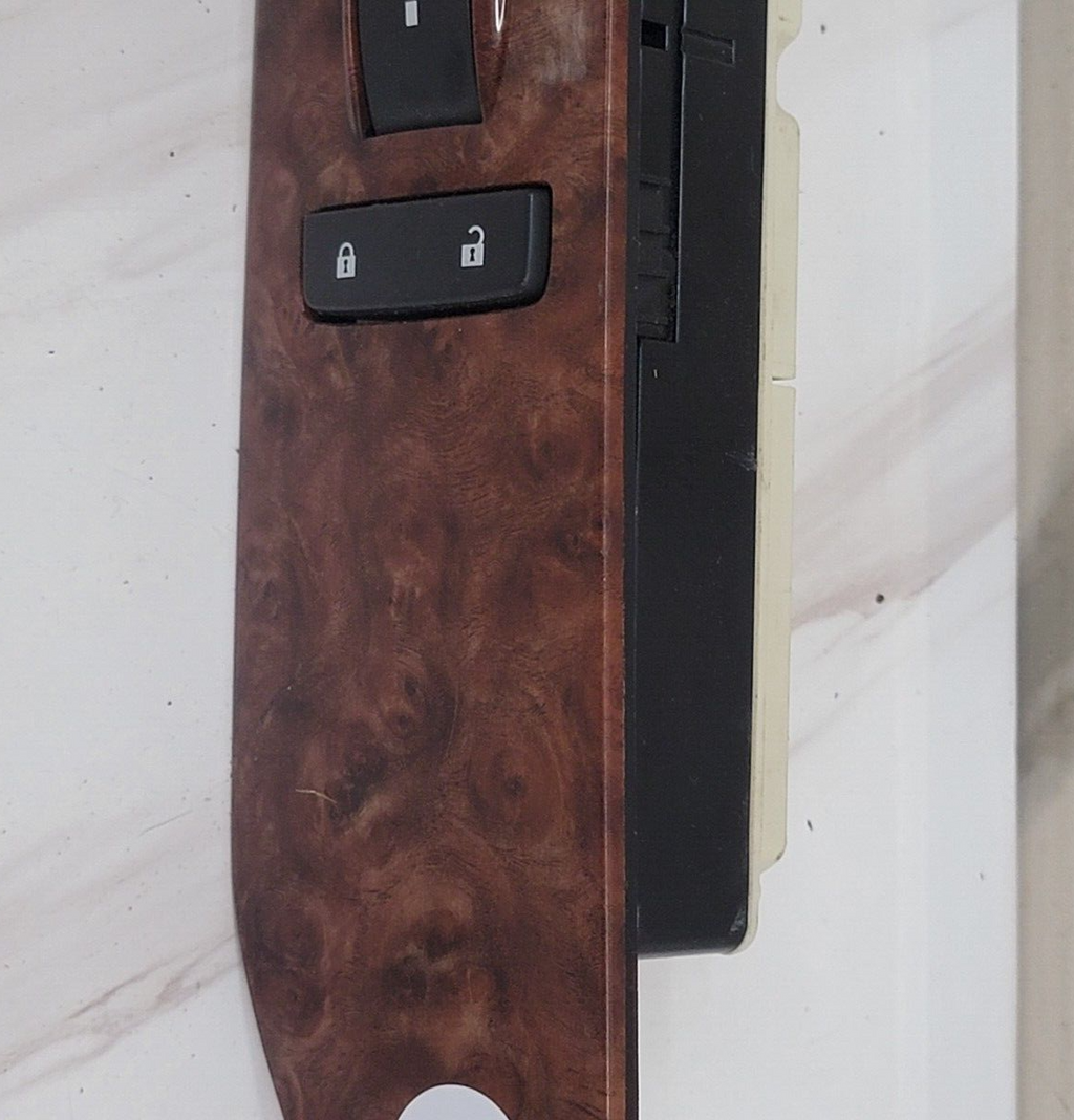 07-13 Escalade Front Right Passenger Power Window Door Switch Control Wood WS19