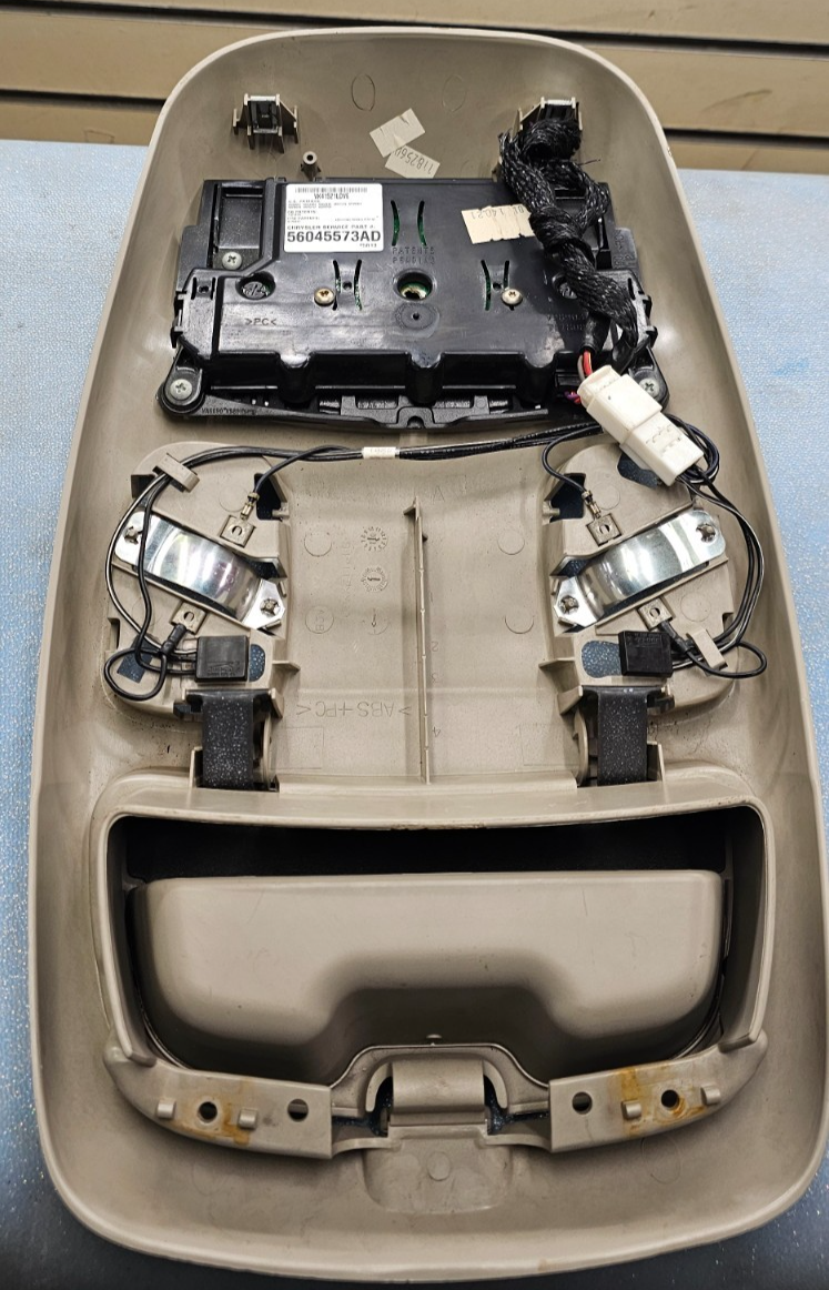 🔥02-05 RAM Overhead Console DOME Light Lamp Roof Storage Compartment TAN 05