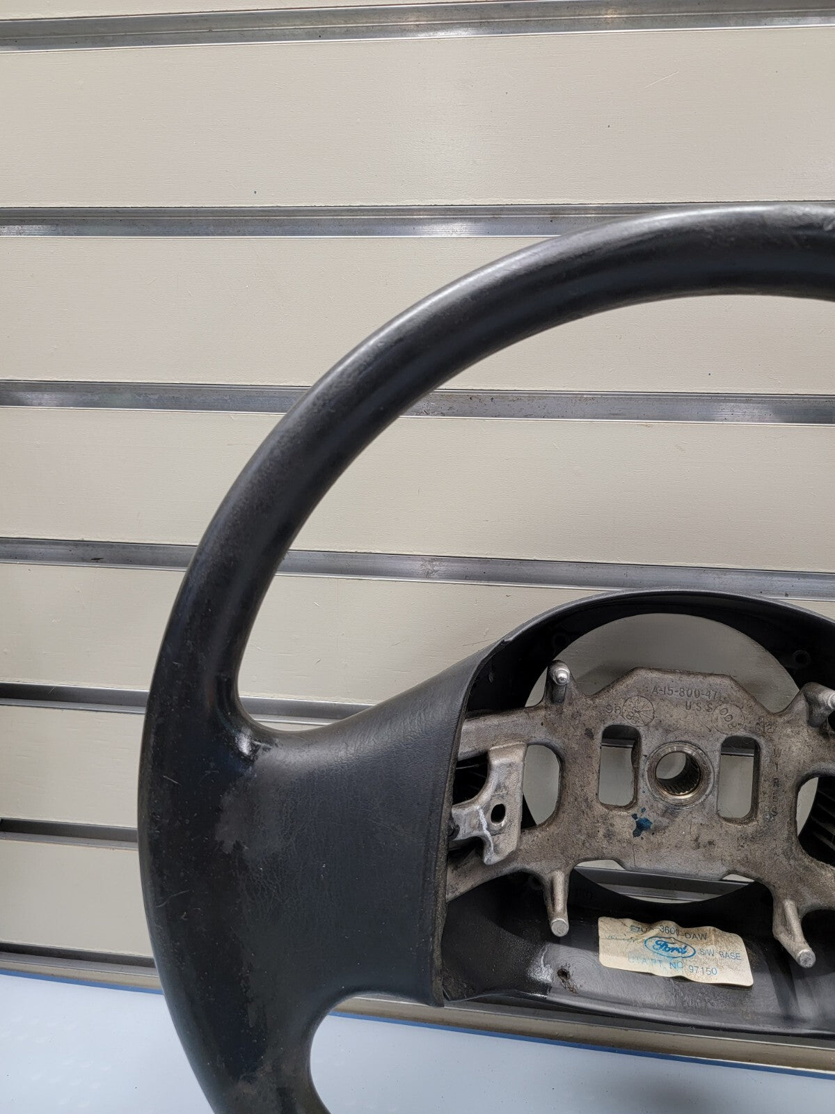 🔥1997-2003 Ford F-150 Leather Steering Wheel Cruise Dash Black