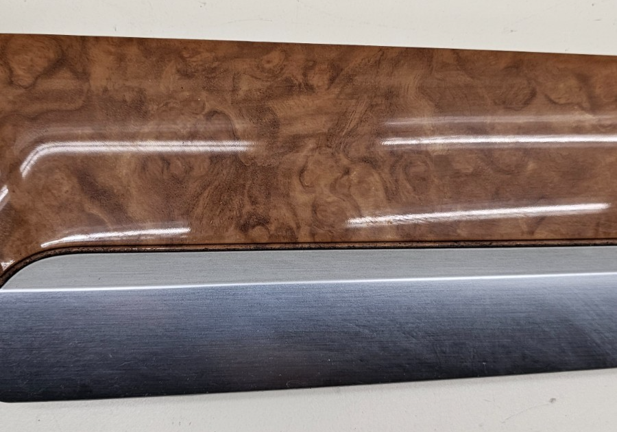 🔥08-12 BUICK ENCLAVE Center Dash Clock Instrument Panel Trim Woodgrain Silver