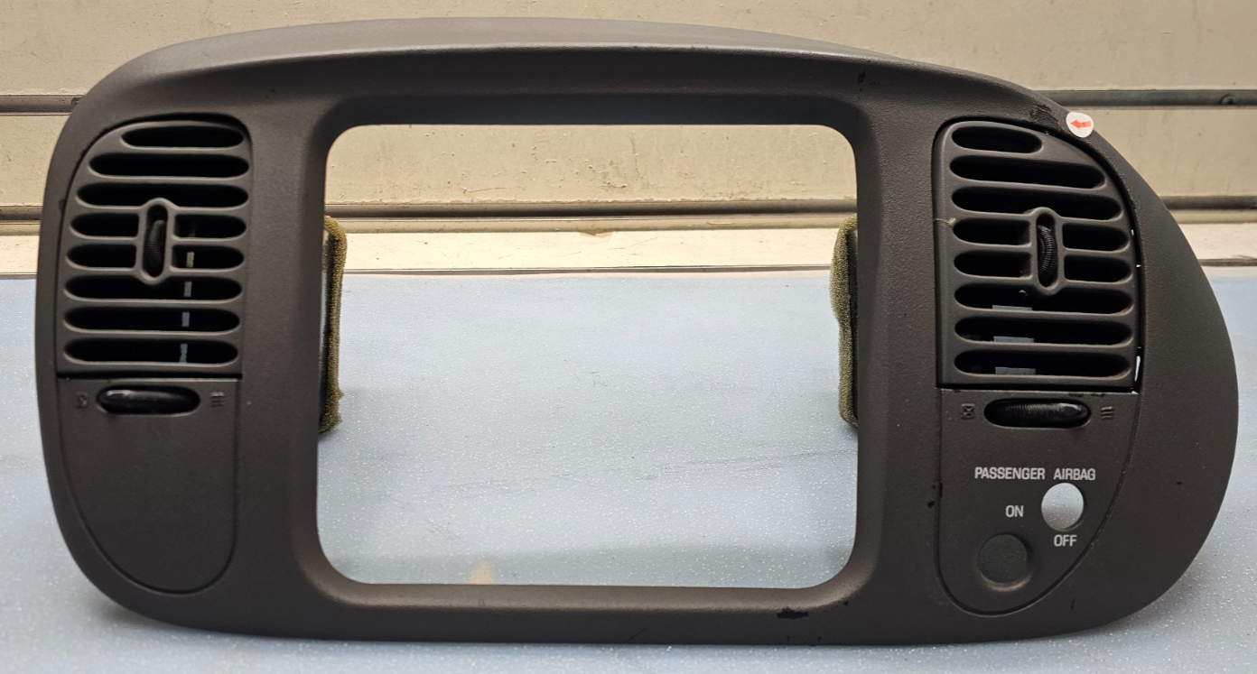 🔥97-03 Ford F150 Center Dash FM Radio Climate Trim Stereo BEZEL Panel DK Gray