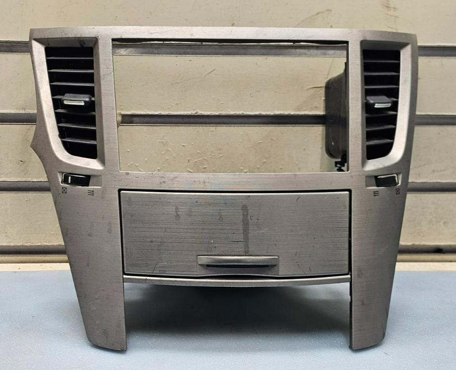 🔥10-14 Legacy Outback Dash Radio Stereo Display Climate Trim Bezel Panel Silver