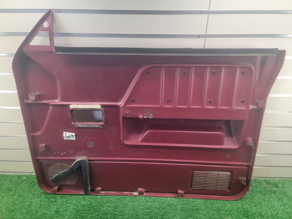 🔥87-96 Dodge Dakota Driver Side Interior Trim Door Panel Manual Crank OEM Red
