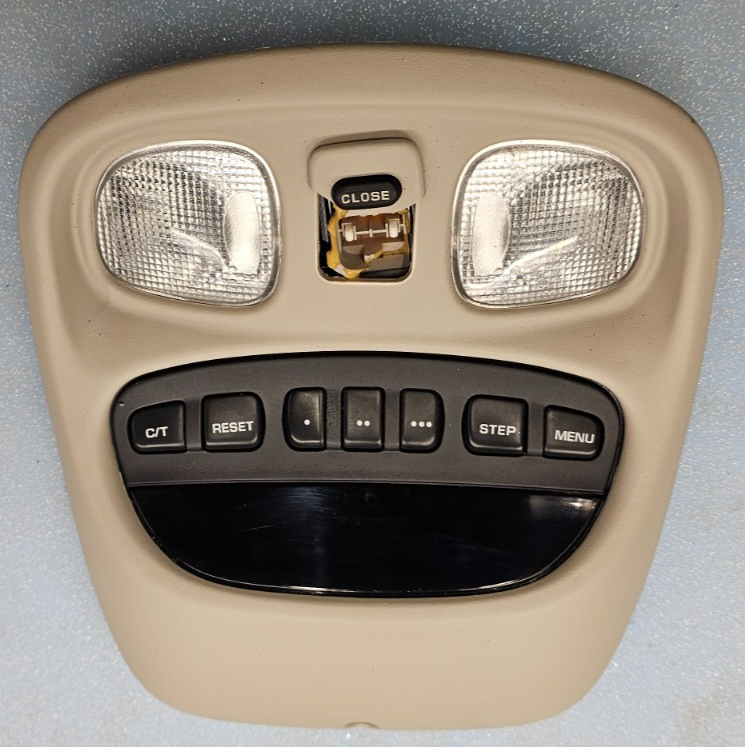 🔥99-04 Jeep Grand Cherokee Overhead Console Interior Dome Map Light Storage TAN
