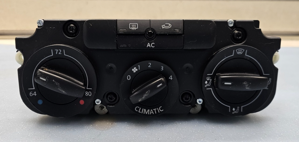 🔥05-09 JETTA PASSAT GOLF DASH A/C HVAC HEATER CLIMATE TEMPERATURE CONTROL BLACK