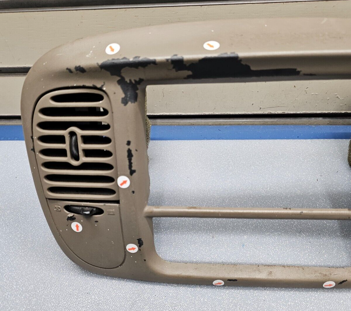 🔥97-03 Ford F150 Center Dash Radio Climate Trim Stereo BEZEL Panel Line TAN