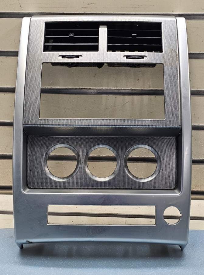 🔥08-12 Liberty Center Dash Radio Stereo Climate Trim Panel Bezel Black/Silver