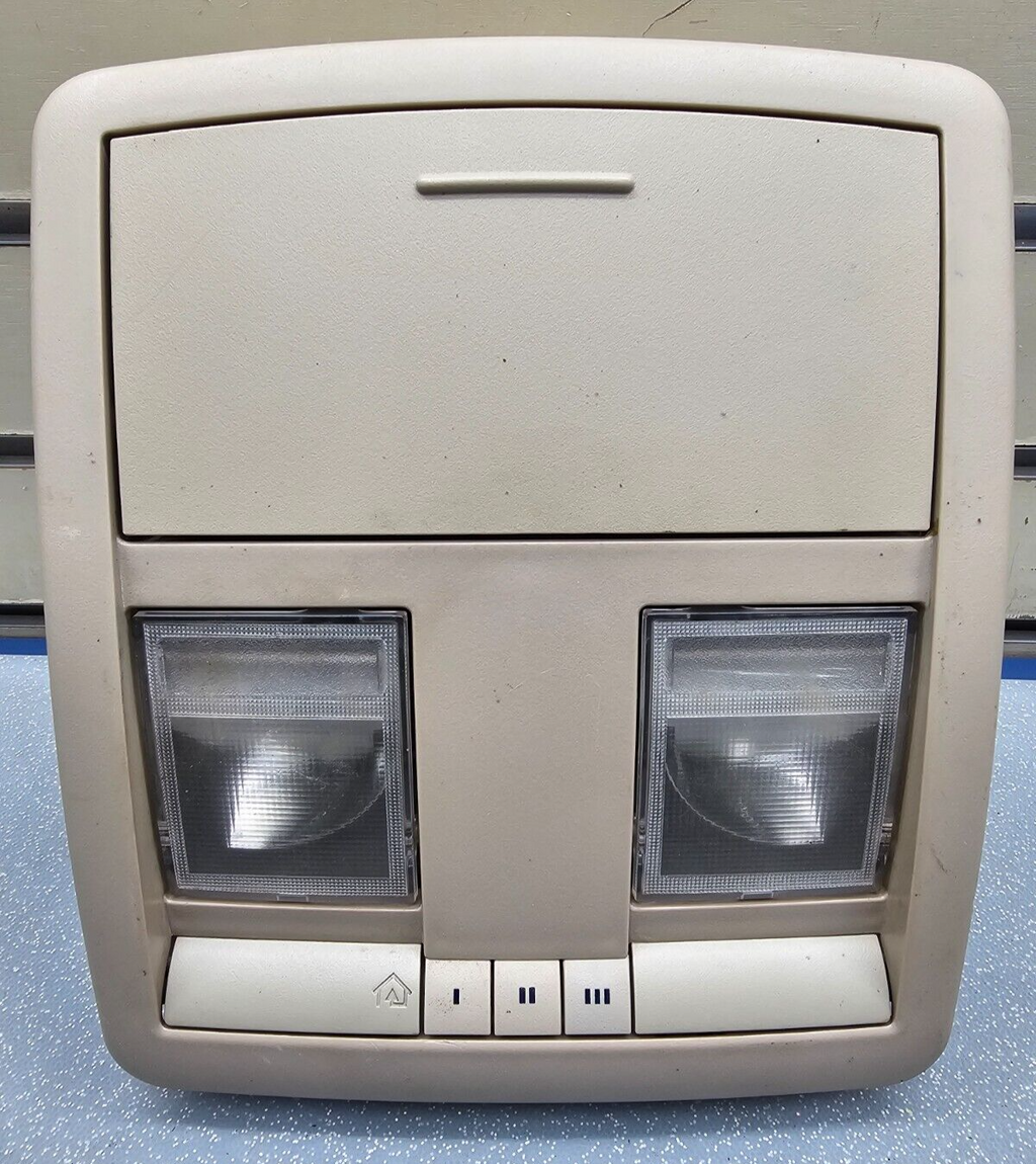 05-07 Chrysler 300 Charger Overhead Console Dome Map Light Storage Assembly Tan