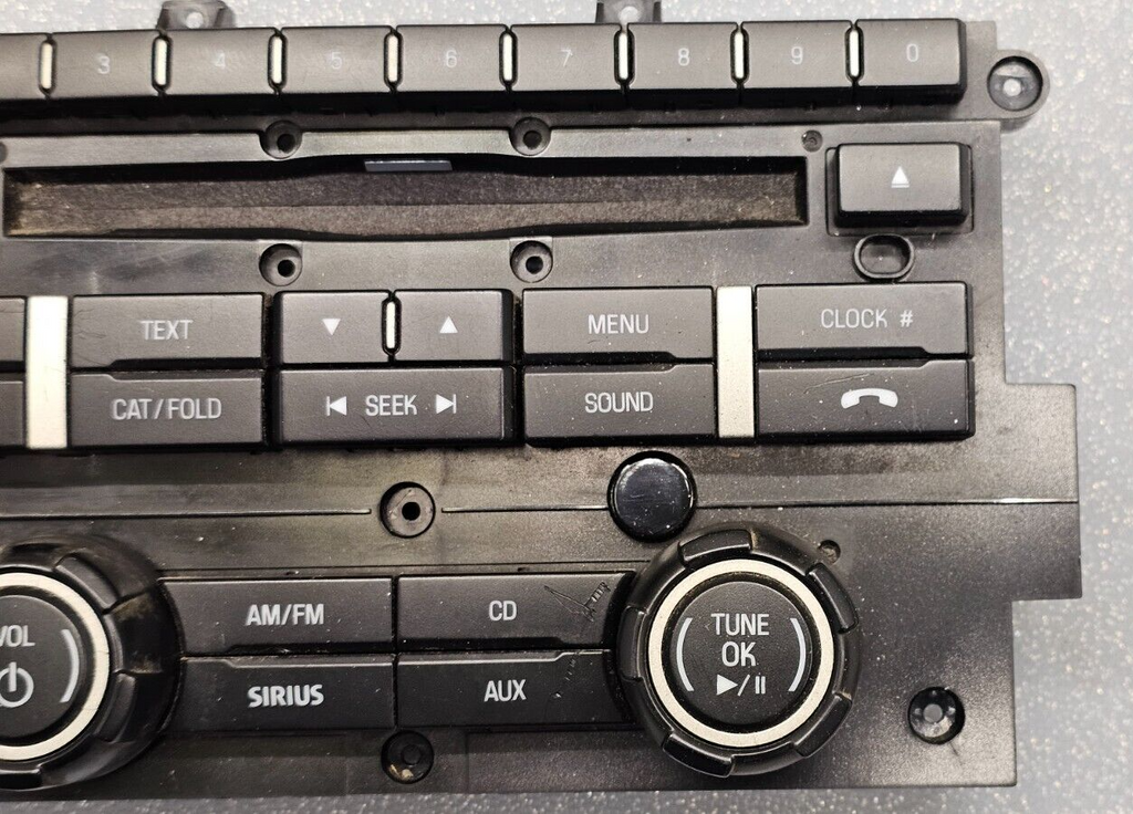 09-12 Ford F150 Center Dash AM/FM CD AUX Radio Stereo Faceplate Trim Panel Black