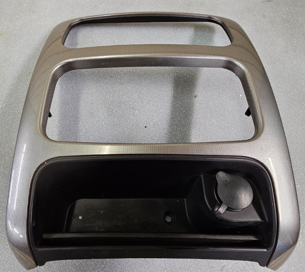 🔥02-07 Liberty KJ Dash FM Radio Climate Display Stereo Bezel Trim Panel Silver