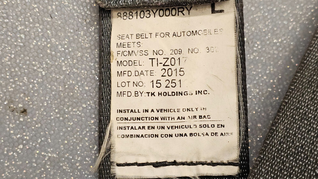 11-16 Hyundai Elantra Front Driver Passenger Seat Belts Retractor Assembly Black