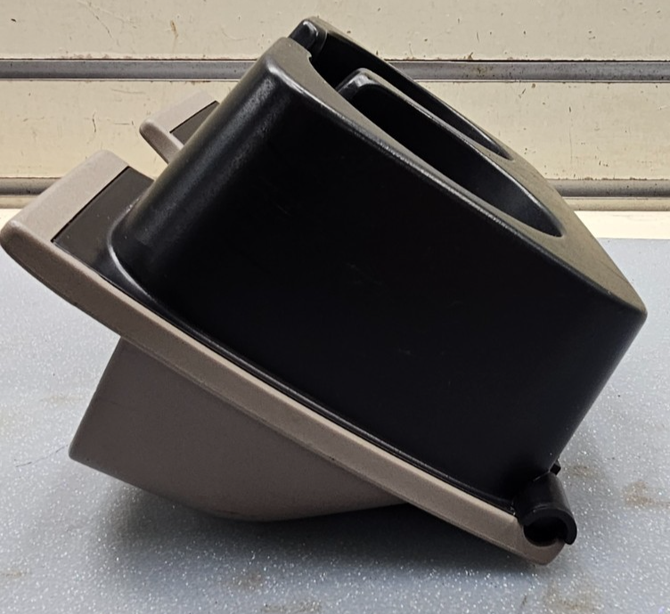🔥04-08 FORD F-150 F150 CENTER CONSOLE REAR DUAL CUP DRINK HOLDER BLACK/TAN
