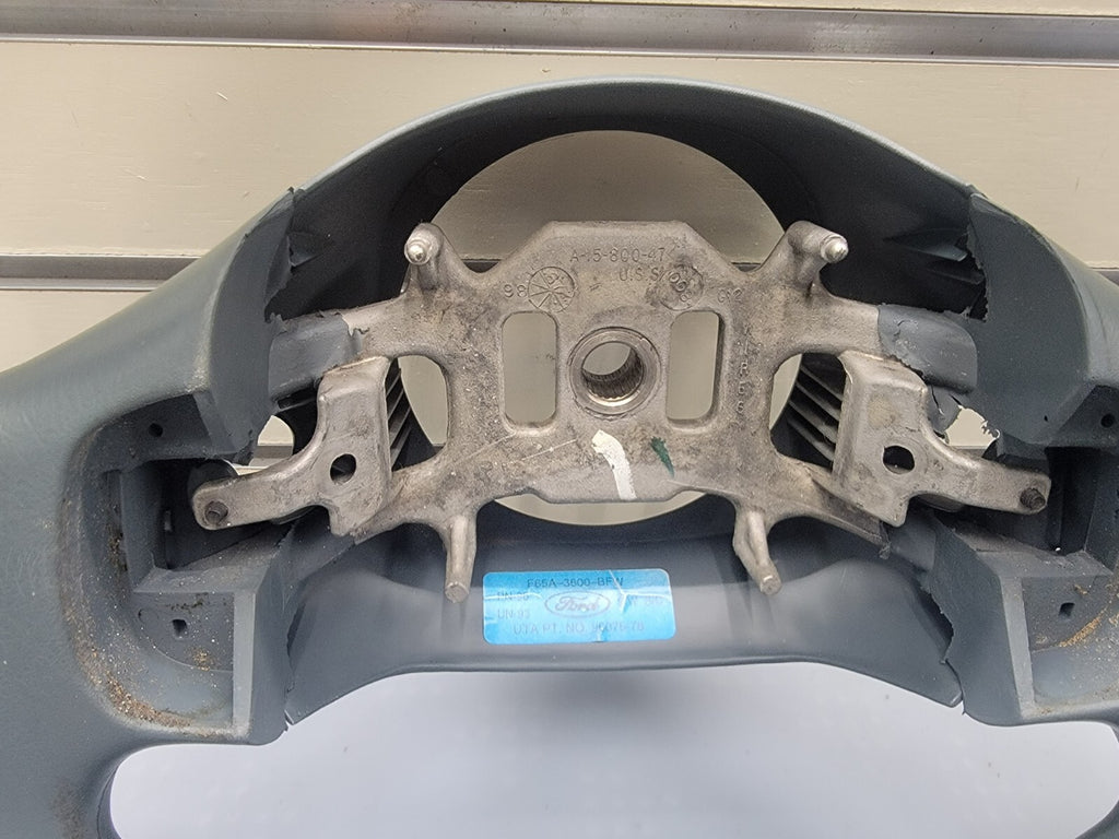 🔥1997-2003 Ford F-150 Leather Steering Wheel Cruise Dash DARK GRAY