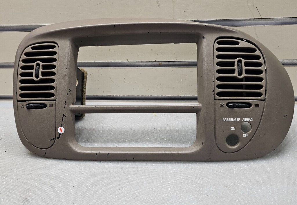 🔥1997-2003 Ford F150 Front Center Dash Radio BEZEL Trim Panel TAN B1