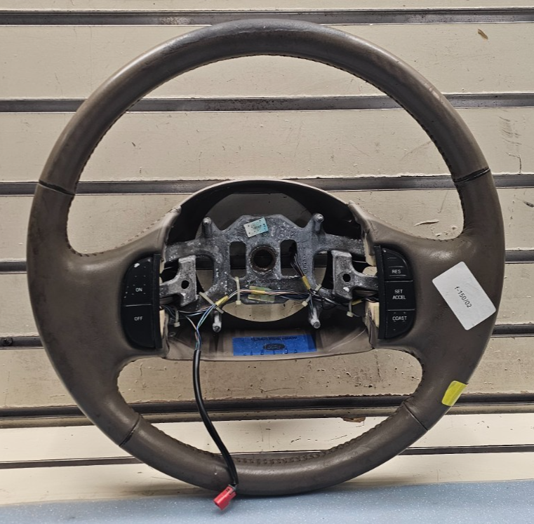 🔥1997-2003 Ford F-150 Leather Steering Wheel Cruise Dash Assembly Black