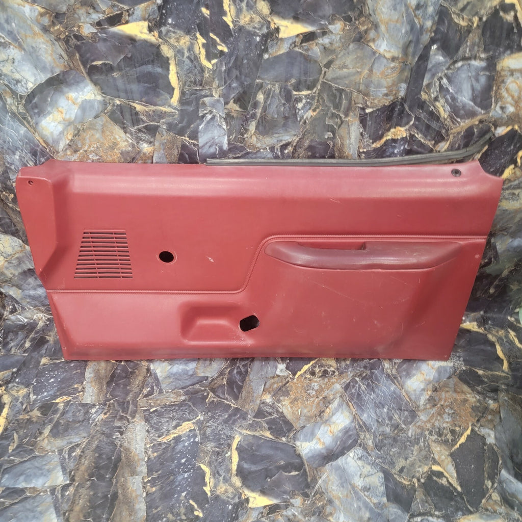 🔥87-91 Ford F-150 Bronco DOOR PANEL Front RIGHT Passenger 1/2 Half RED manual 1