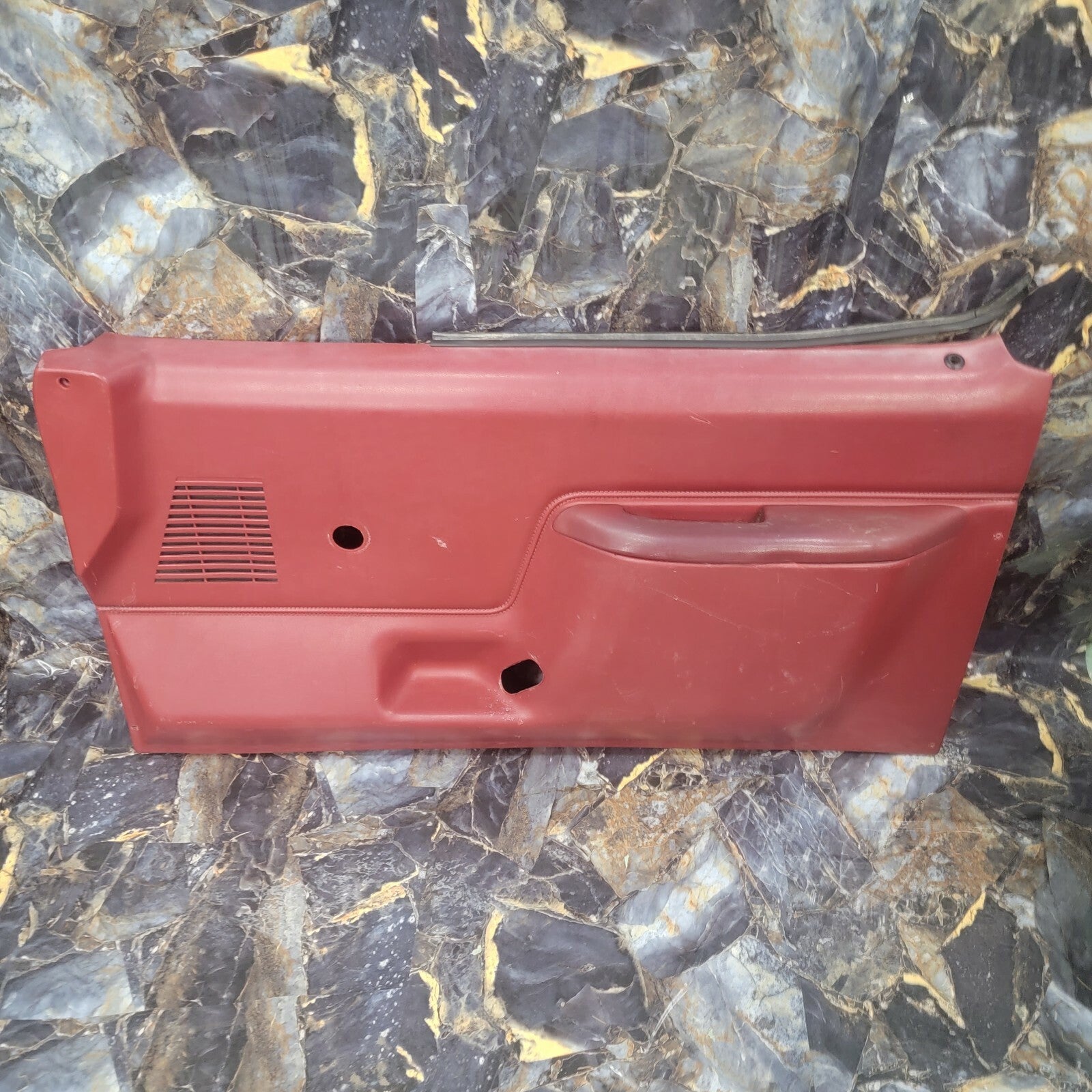 🔥87-91 Ford F-150 Bronco DOOR PANEL Front RIGHT Passenger 1/2 Half RED manual 1