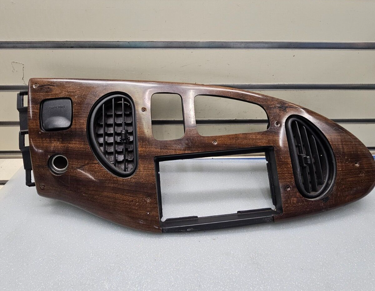 🔥97-03 Ford E-150 Econoline Dash Gauge Cluster Bezel Climate Radio Trim Black