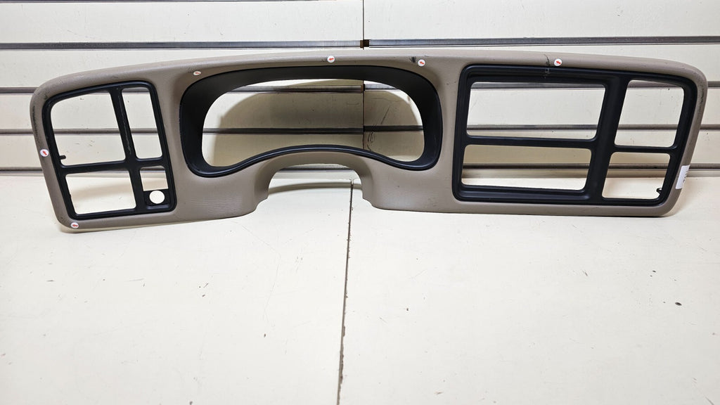 🔥99-02 CHEVY GMC Instrument Cluster Speedometer Dash Trim Panel Bezel Tan C4