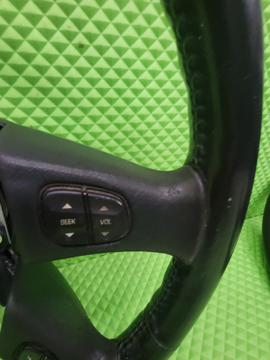 🔥03-07 H2 Black Leather Driver Column Steering Wheel Radio Volume Controls OEM