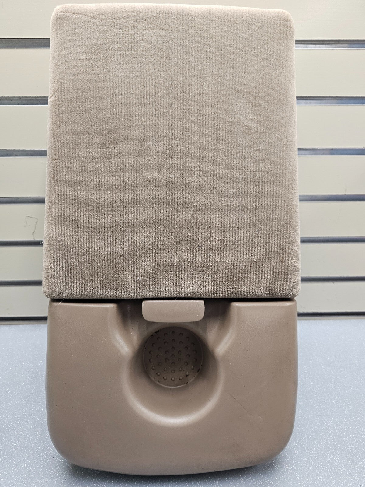 97-03 Ford F150 Center Console JUMPSEAT Armrest Cloth/Leather Cup holder TAN JS6