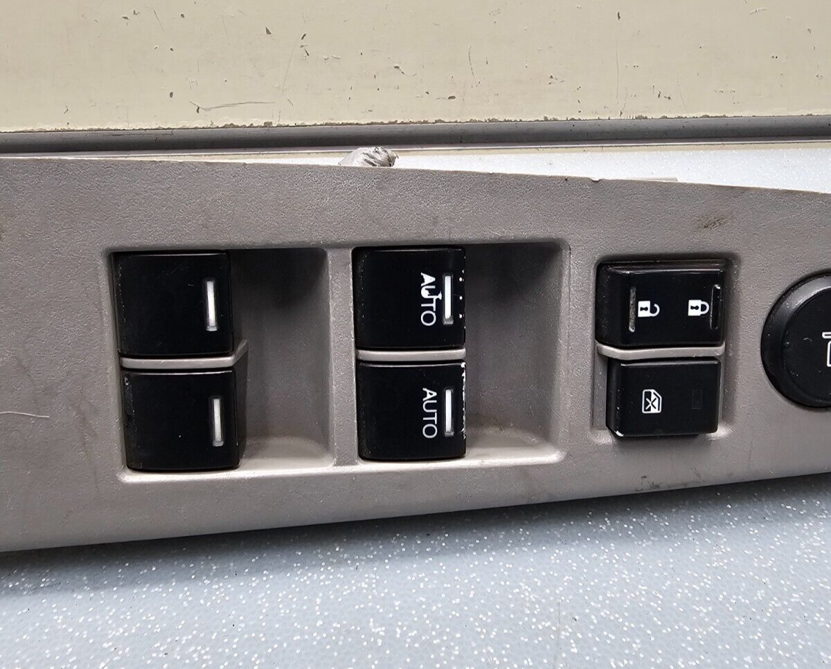 08-12 ACCORD Left Driver Door Master Power Window Lock Switch Assembly Gray OEM
