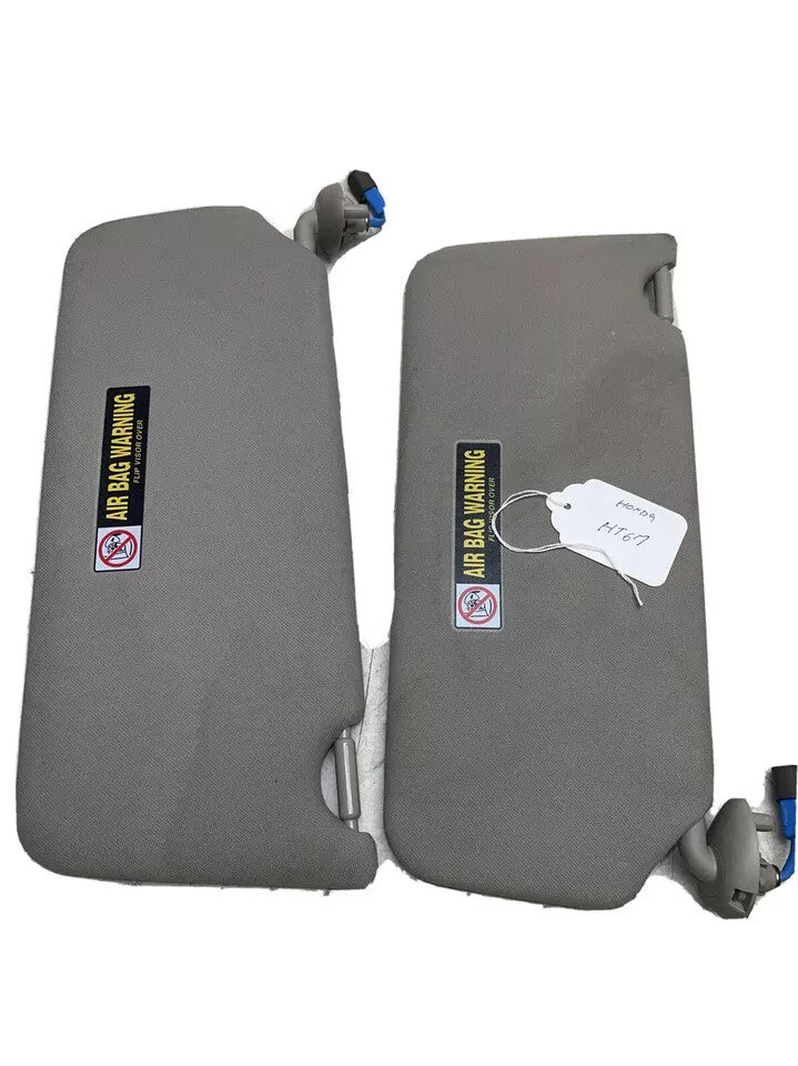 🔥08-12 HONDA ACCORD Pair Sun Visors Shades Left Driver Right Passenger GRAY OEM