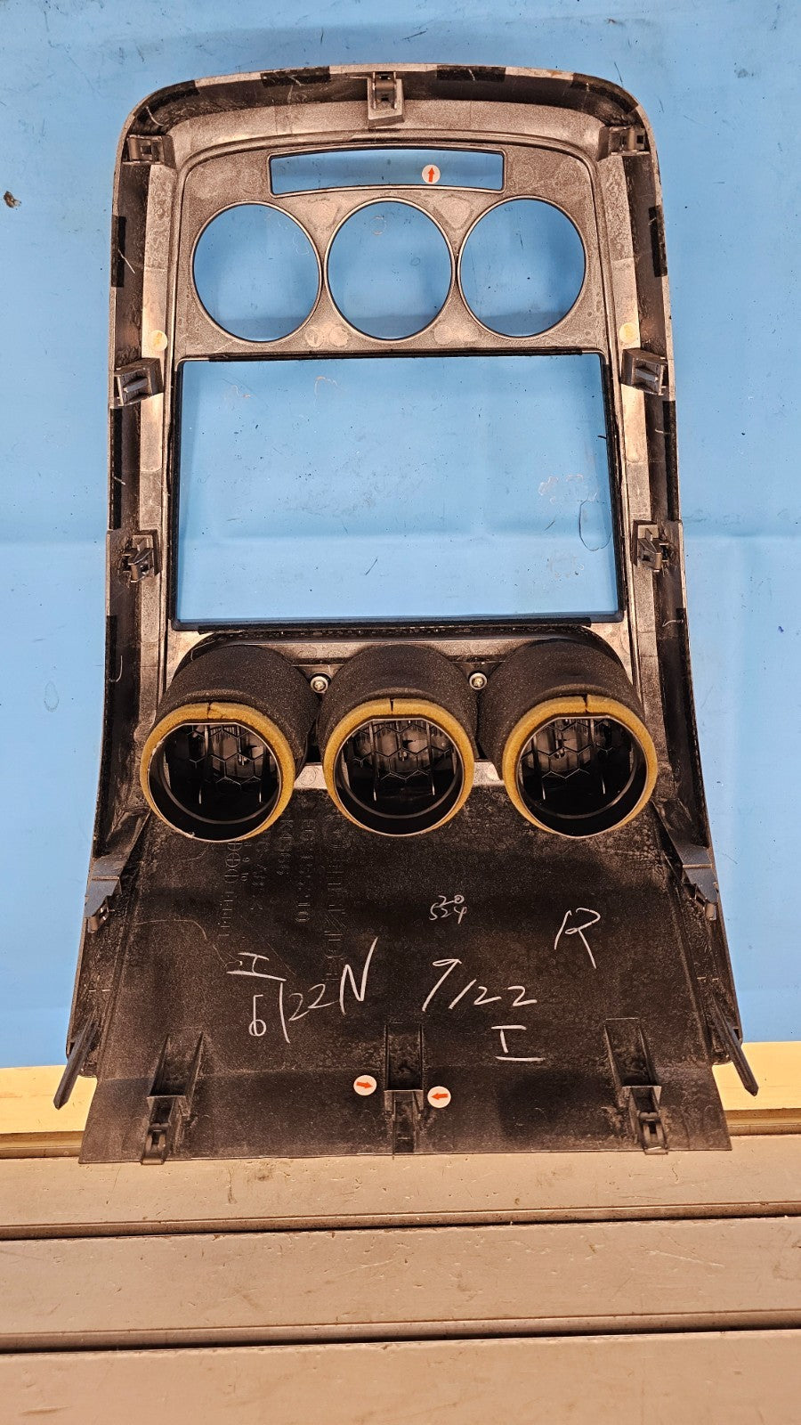 🔥07-09 MAZDA CX-7 CENTER DASH PANEL RADIO CLIMATE BEZEL TRIM BLACK/SILVER