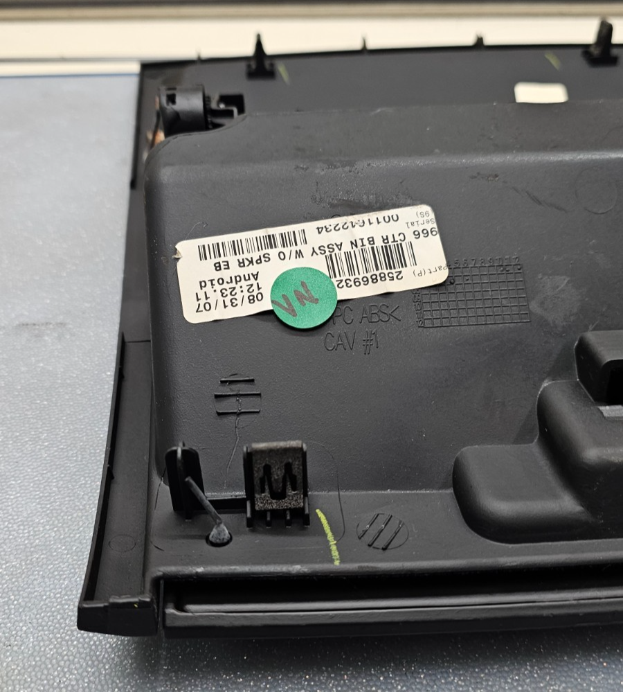 🔥07-12 Outlook Traverse Center Top Dash Storage Tray Trim Compartment Black OEM
