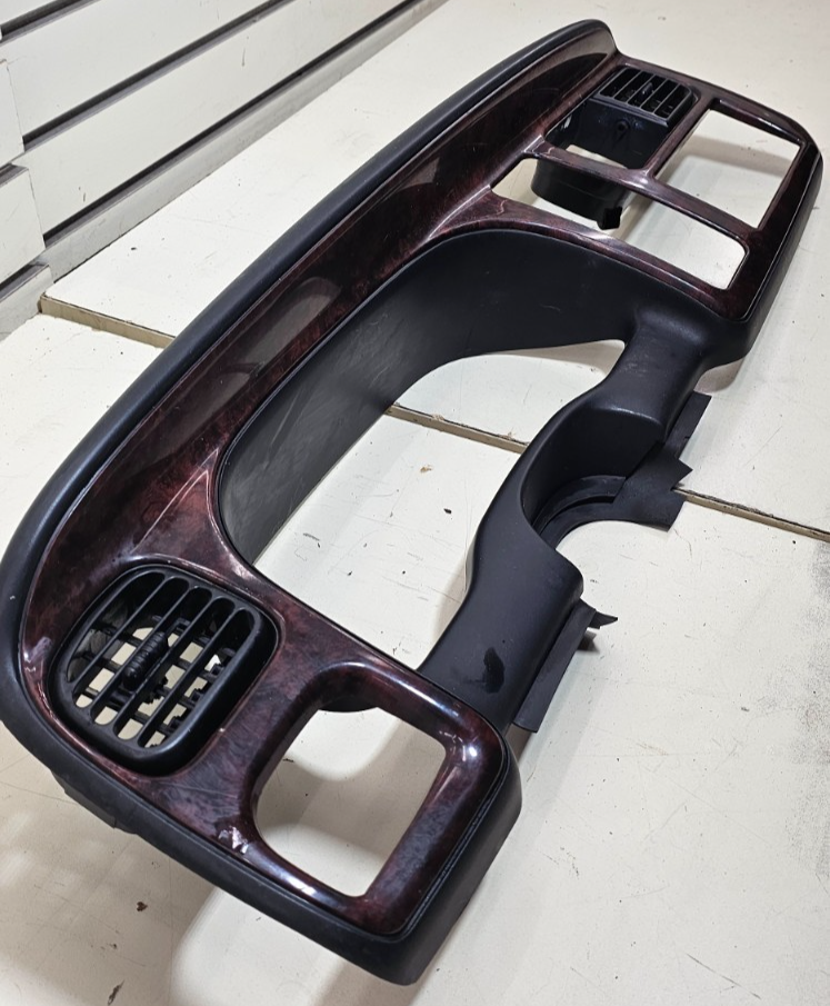 🔥97-00 Dodge Dakota Durango Dash Trim Gauge Instrument Cluster Bezel Wood/Black