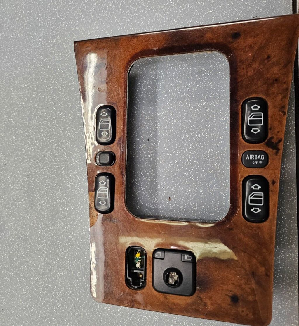 🔥96-97 MERCEDES E300 E320 E420 LEFT DRIVER MASTER WINDOW SWITCH ASSEMBLY WOOD