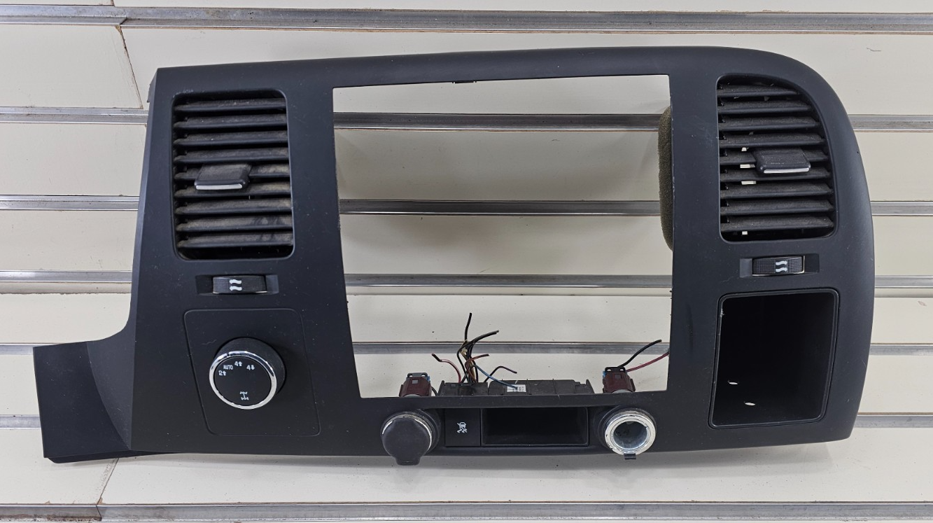 🔥07-14 Silverado SIERRA Center Dash Radio Bezel AC Climate Trim 2 Vent BLACK B6