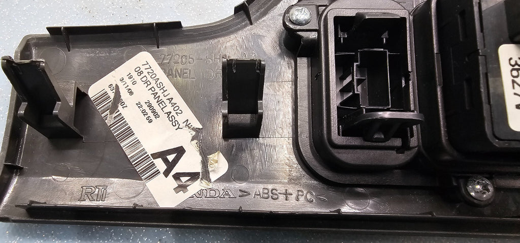 🔥05-10 Honda Odyssey Door Sun Roof Control Switch Sliding Slide Power Side Gray