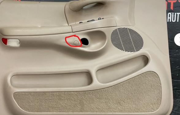 🔥97-98 Ford F-150 interior Door Panel Left Driver Handle Screw Cap Cover Tan