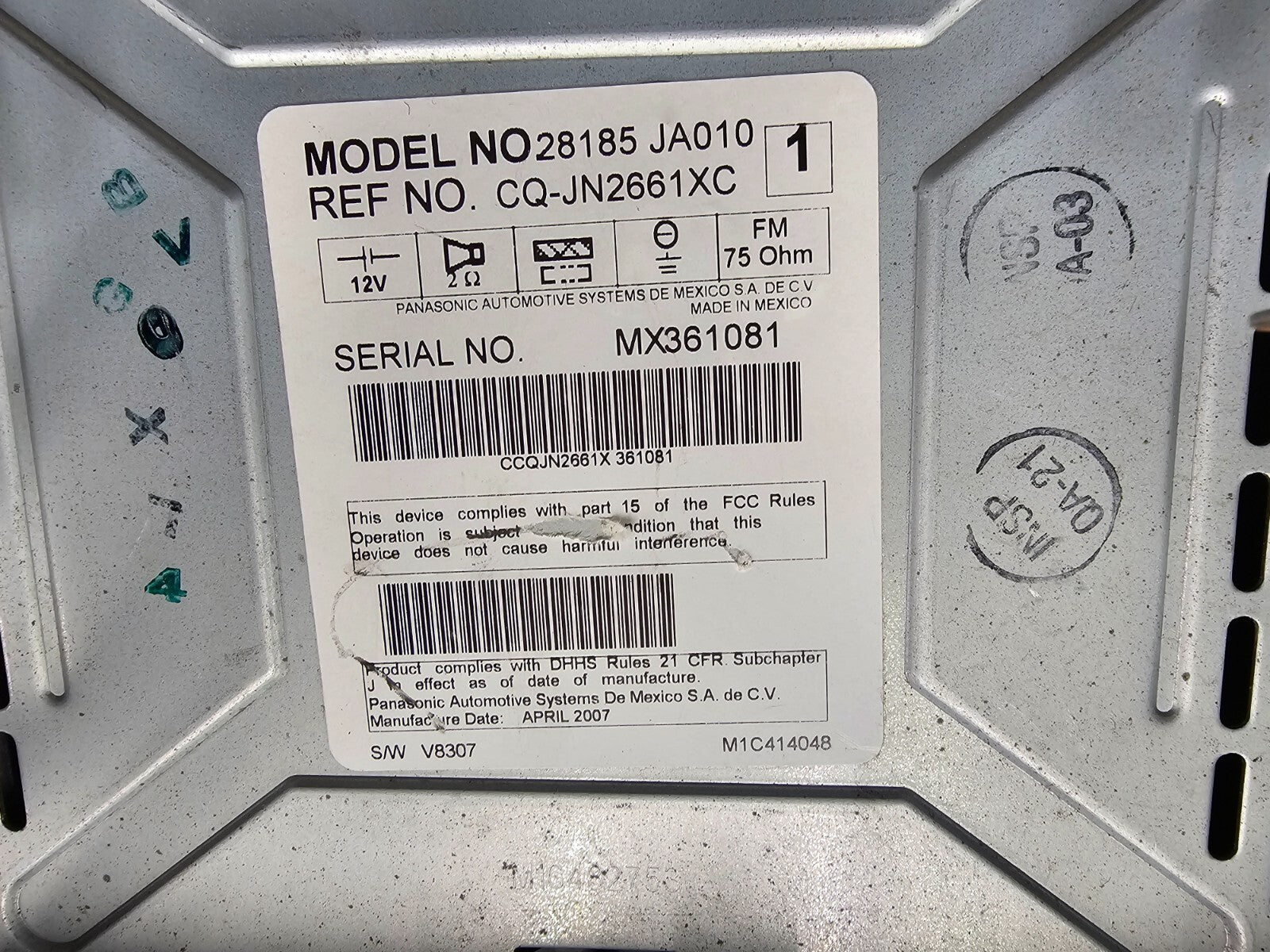 🔥07-09 Nissan Altima AM FM CD Player Audio  Radio Receiver Navigation System