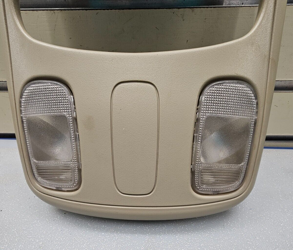 🔥02-05 Dodge RAM Overhead Console DOME Map Light Roof Storage Compartment Tan05