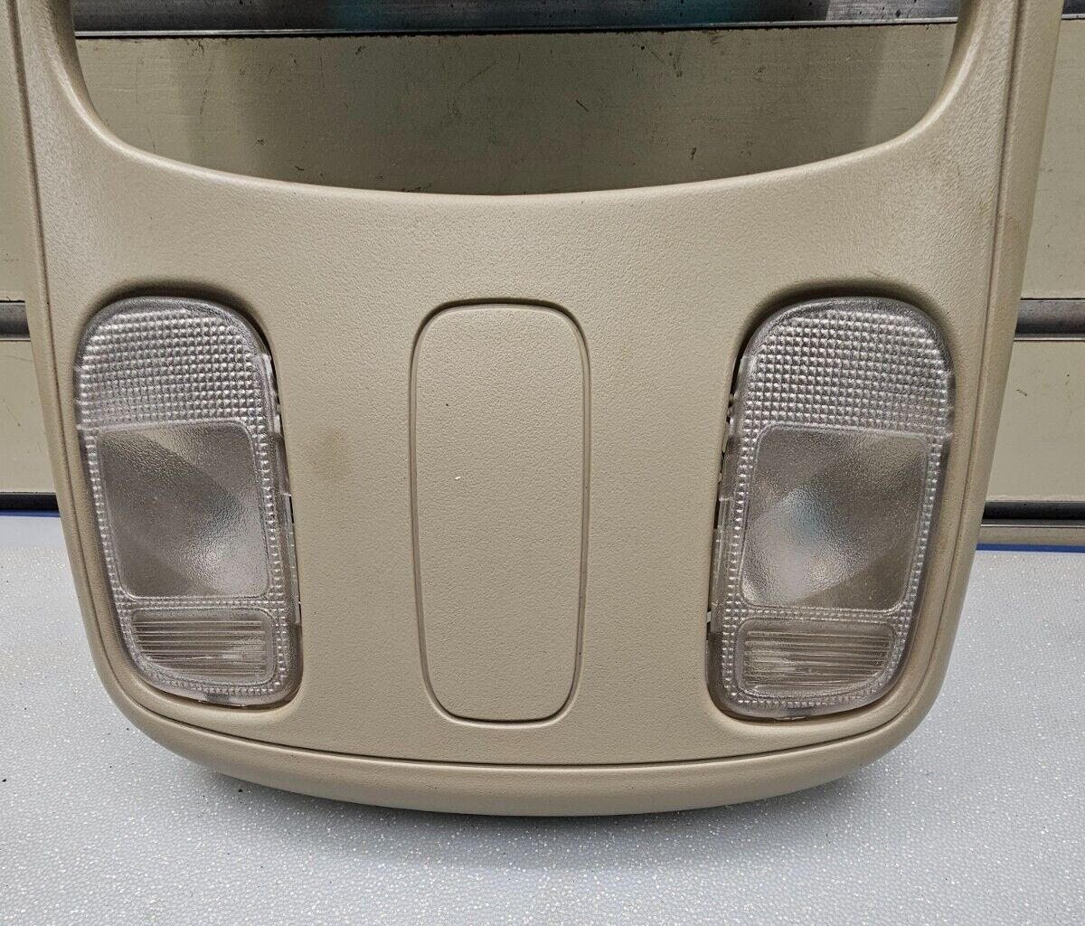 🔥02-05 Dodge RAM Overhead Console DOME Map Light Roof Storage Compartment Tan05