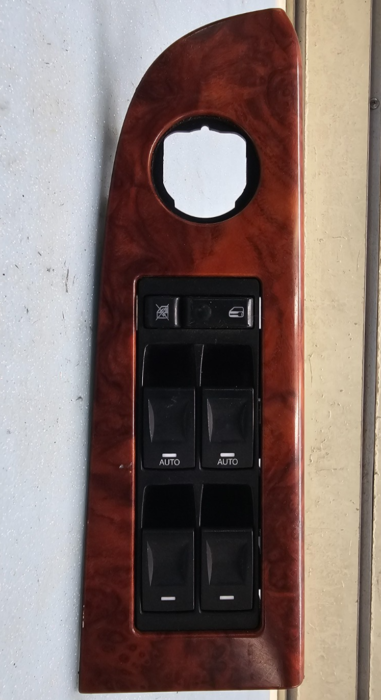 🔥05-10 Grand Cherokee Commander Left Diver Master Power Window Switch Wood