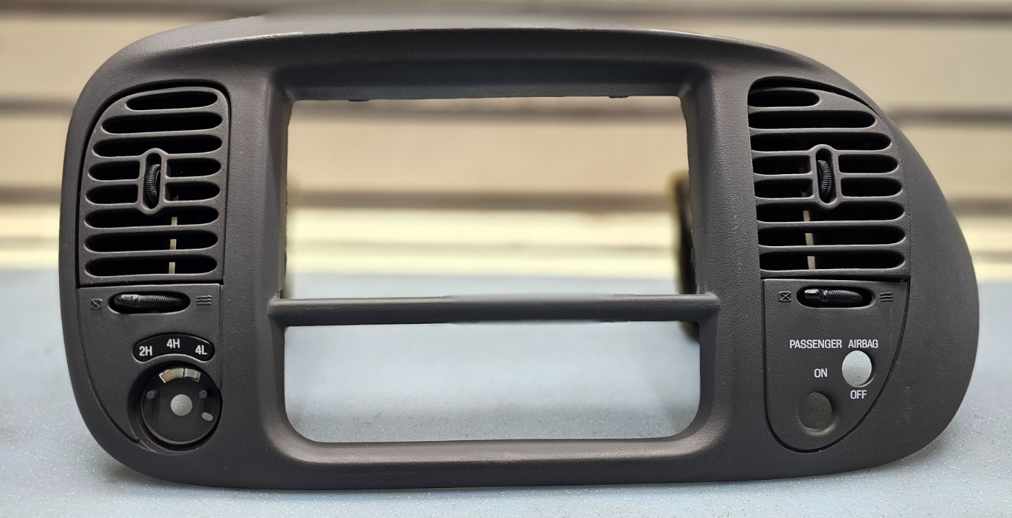🔥97-03 Ford F150 Center Dash FM Radio Climate Trim Stereo BEZEL Panel Gray B1