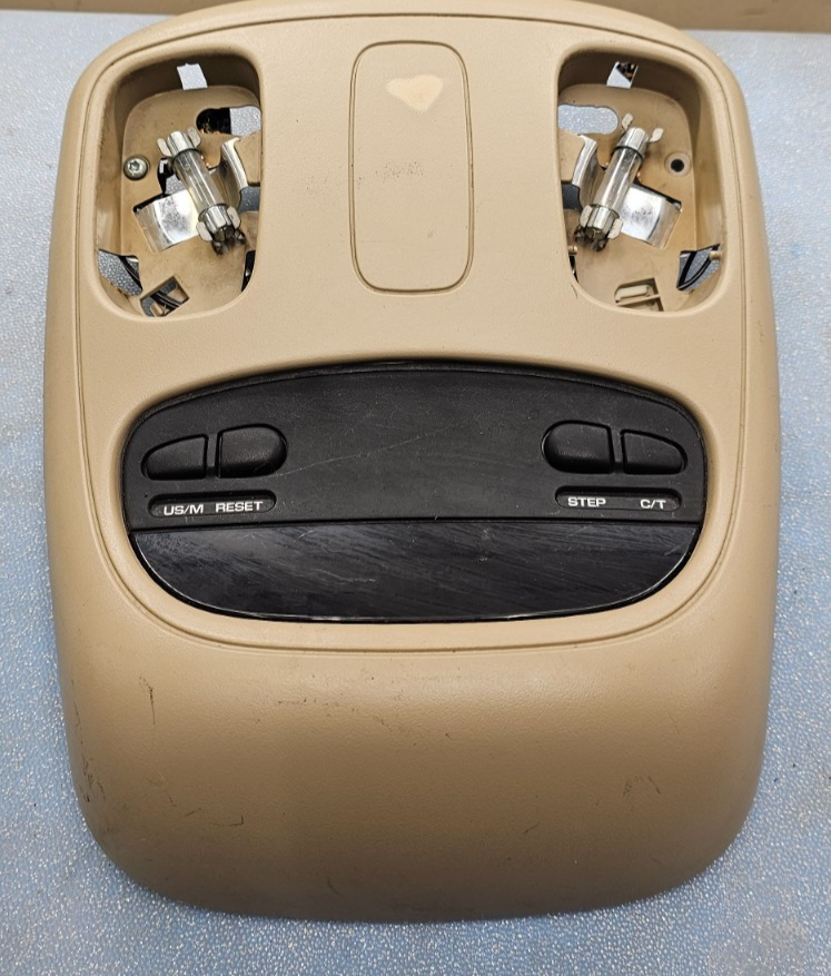 🔥02-05 Dodge RAM Overhead Console DOME Light Roof Storage Compartment Tan