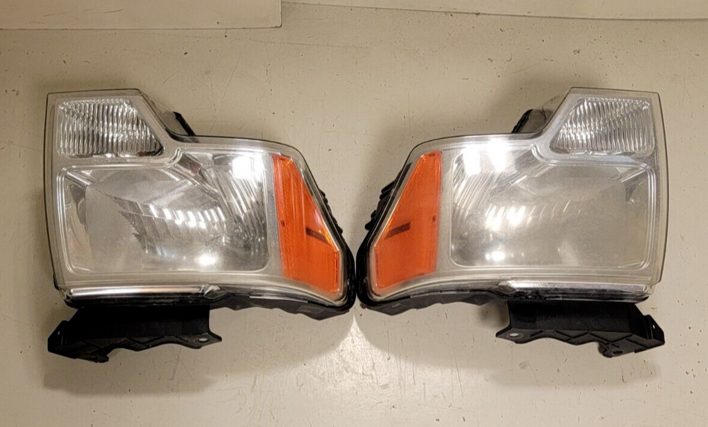 🔥2009 - 2014 Ford F-150 Halogen Chrome OEM Headlight SET